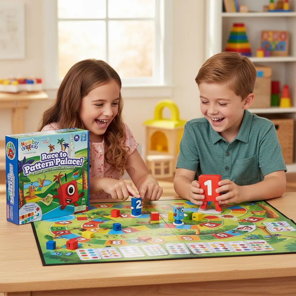 Juego De Mesa Carrera De Bloques Numérico Para Niños