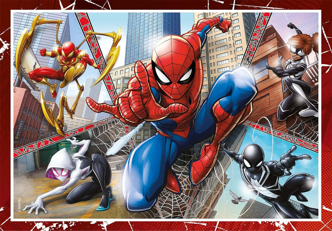 Rompecabezas 4 En 1 Spider-man Para Niños