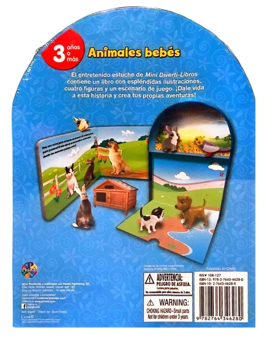 Libro Infantil Cuento Animales Bebès 4 Figuras Niños