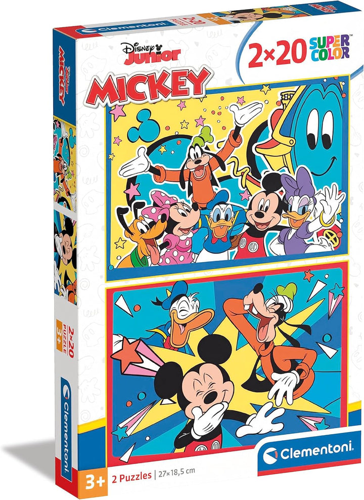 Rompecabezas 2x20 Piezas Mickey Para Niños