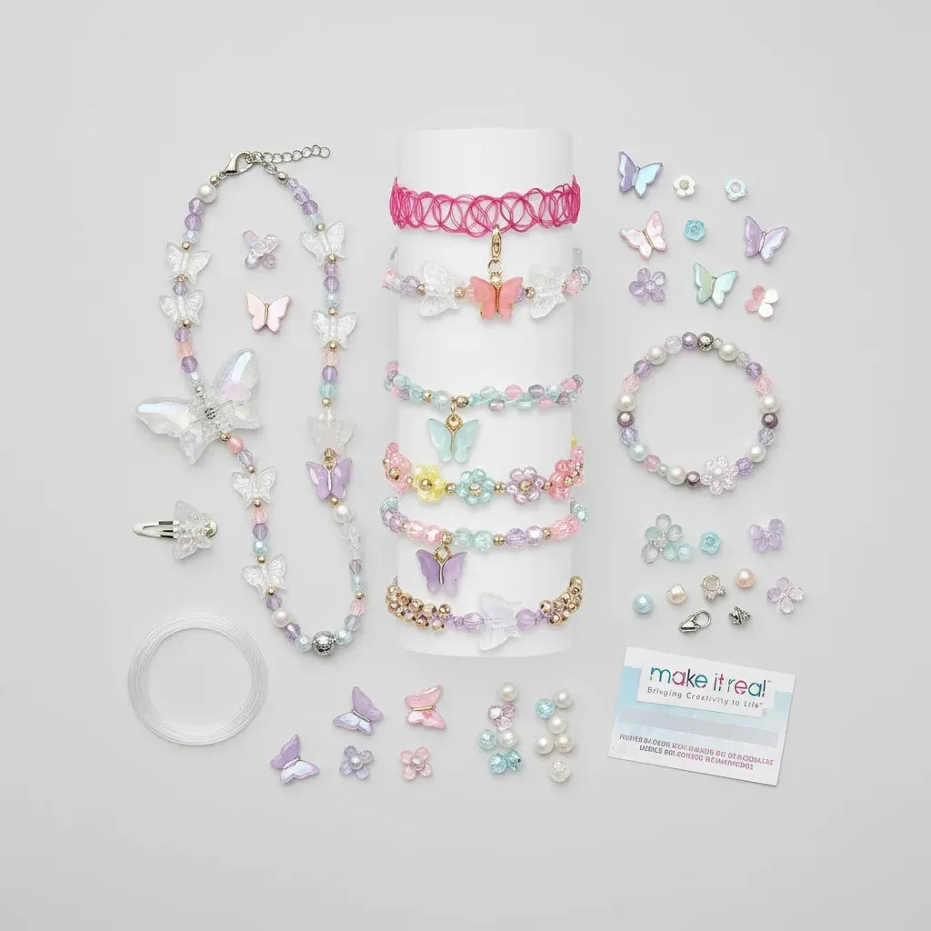 Set De Creación De Pulseras Mariposa Mágicas Para Niñas