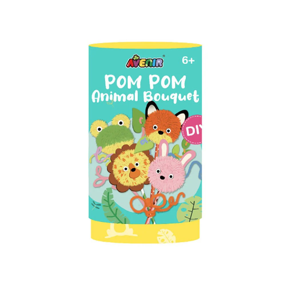 Juego Manualidad Pompones Animales Niños