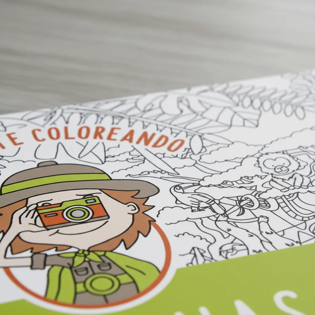 Póster para colorear Amazonas + stickers