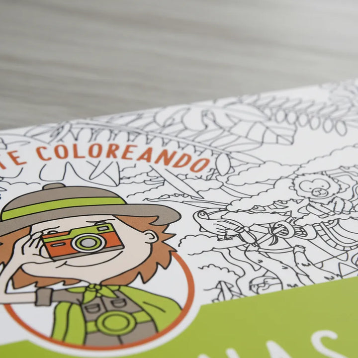 Póster para colorear Amazonas + stickers