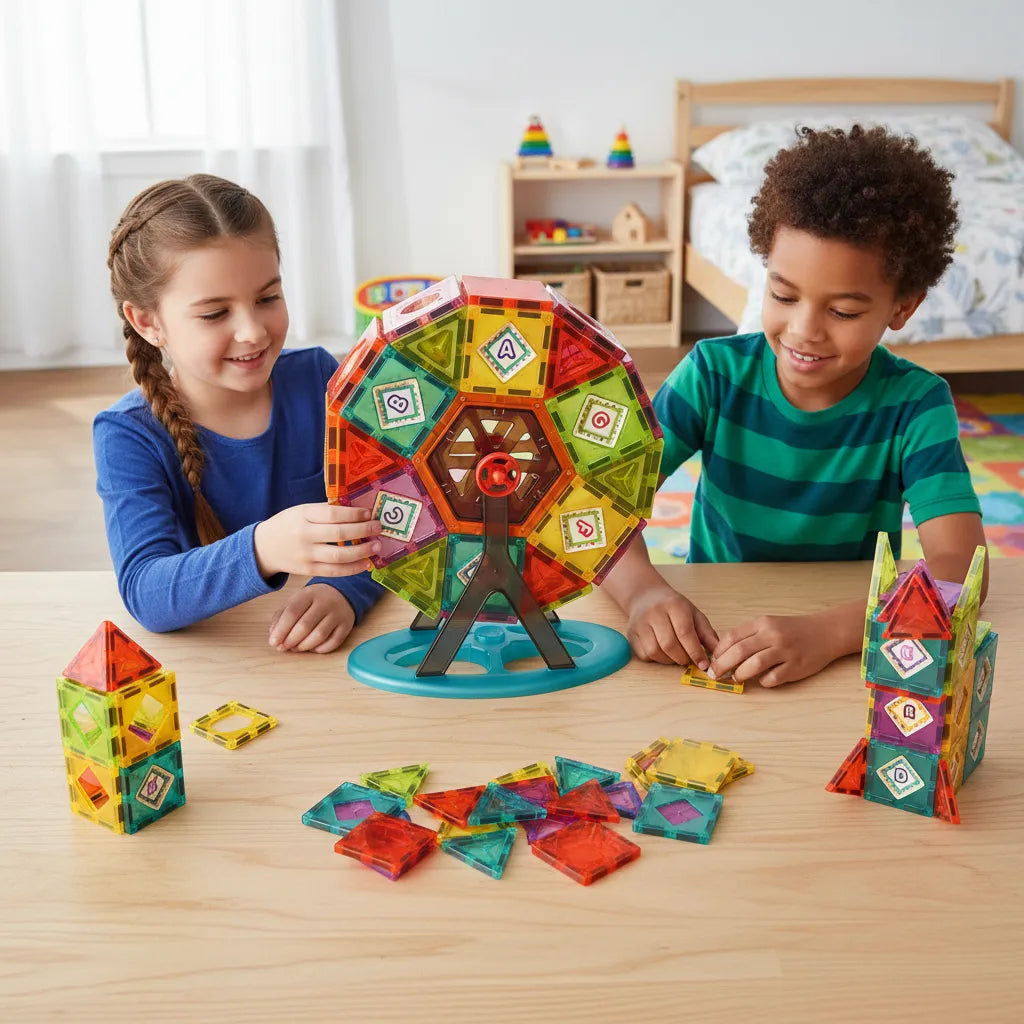 Juego Construcción Magnético Ruleta 70 Piezas