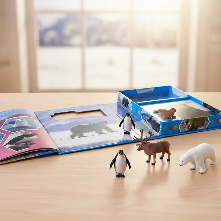 Libro Interactivo 2 En 1 Figuras Animales Polares Niños