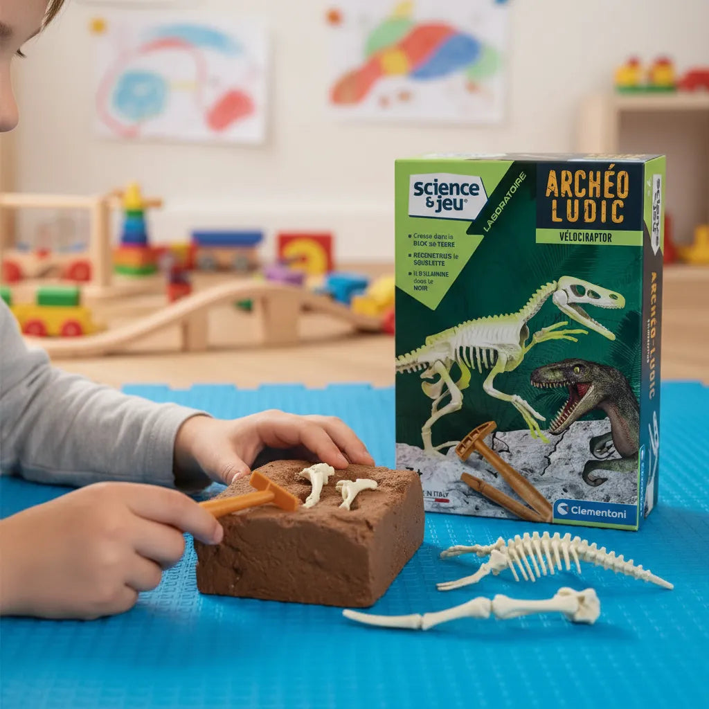Experimento Fosil De Dinosaurio Velociraptor niños