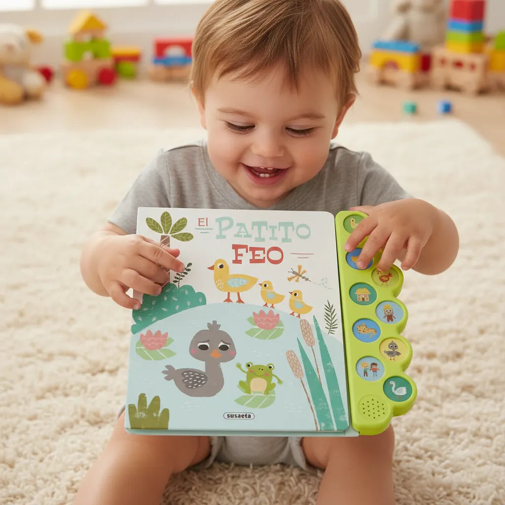 Libro Didáctico Cuento El Patito Feo Con Sonido Niños