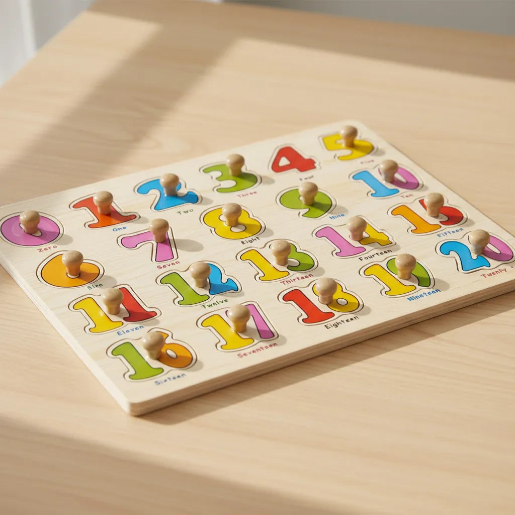 Rompecabezas Números De Madera Para Niños