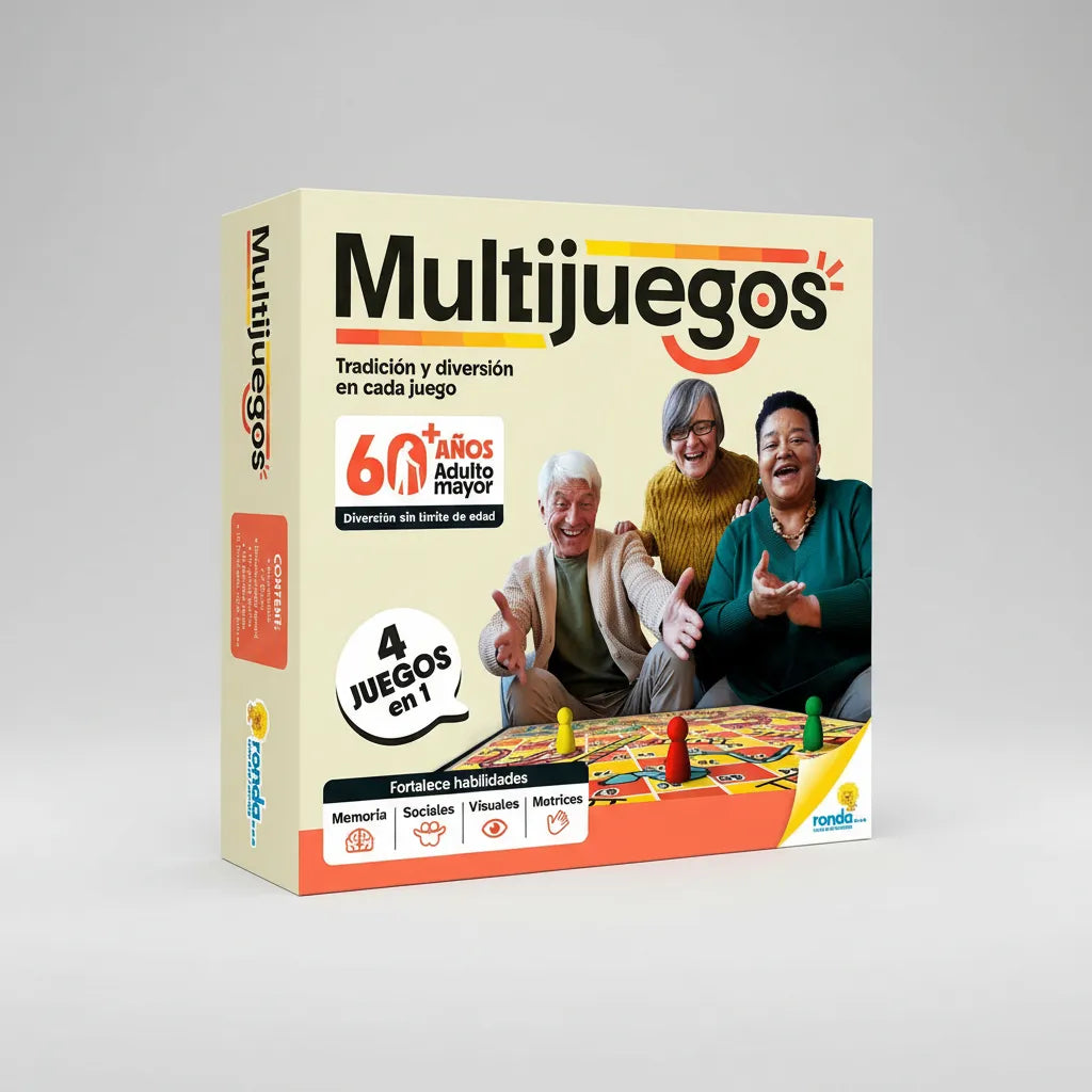 Juego De Mesa Multijuegos 4 En 1 Adultos Mayores