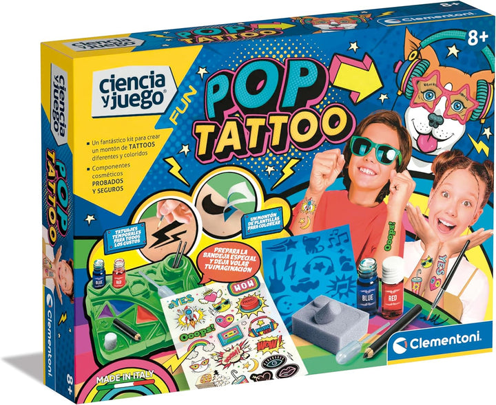 Juego Creativo Pop Tattoo Plantillas Niños