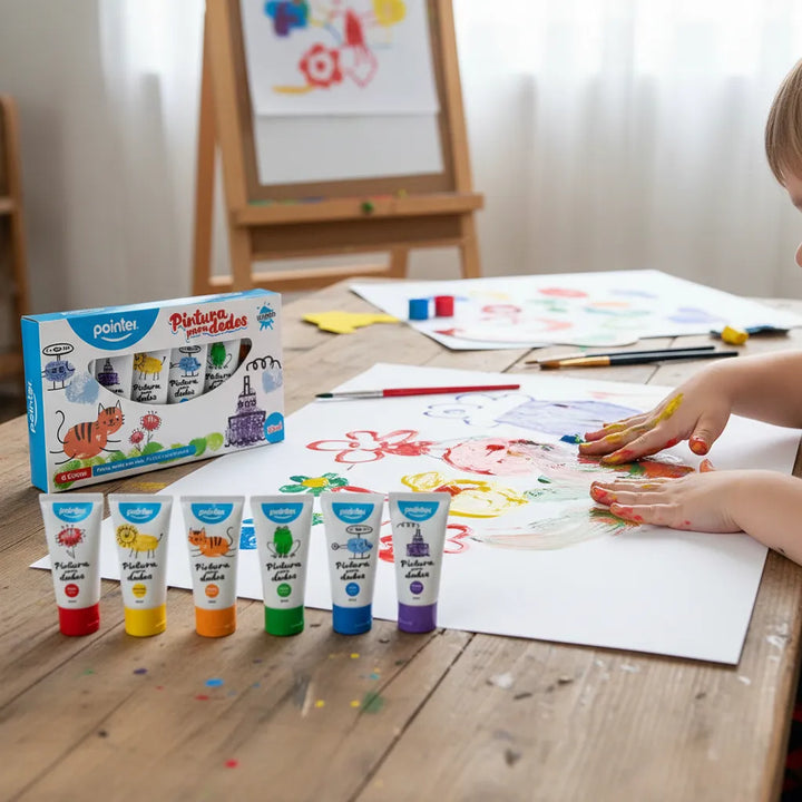 Tempera Lavable Para Dedos