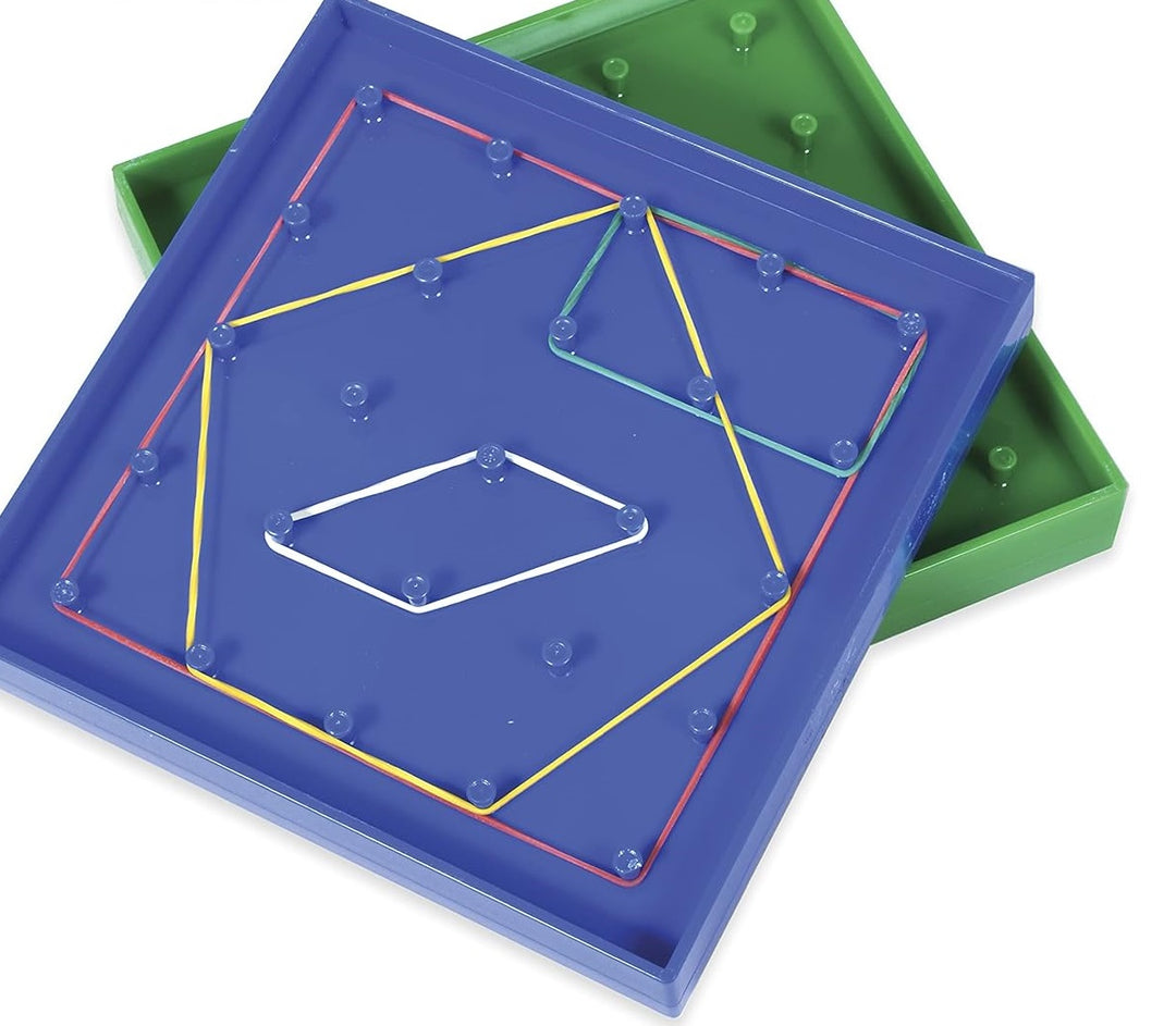 Juego Didáctico Geoplano Verde Para Niños