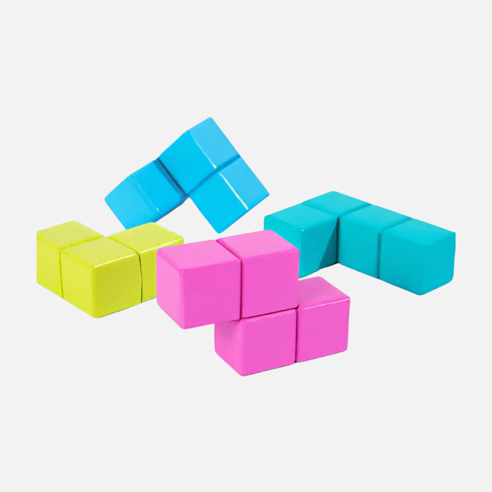 Juego Cube Blocks De Construcción Creativa 18 Piezas Niños