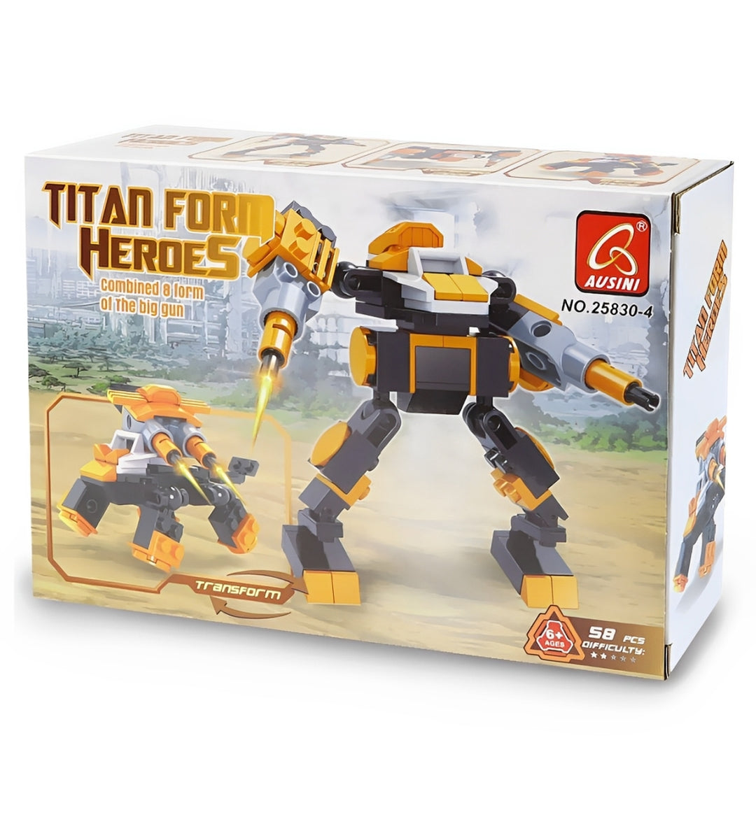 Juego Bloques Robot Titan2 En 1 Para Niños