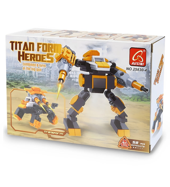 Juego Bloques Robot Titan2 En 1 Para Niños