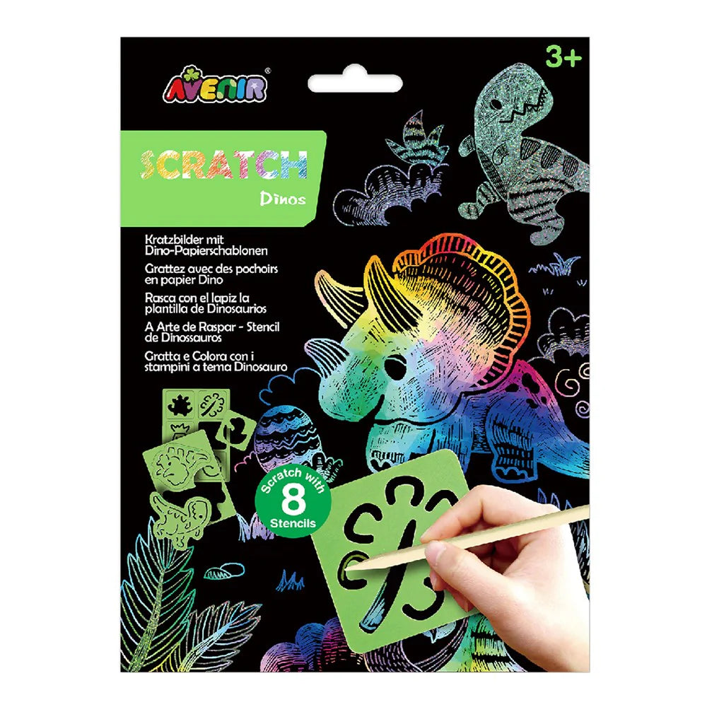 Juego Arte Mágico Raspa Dinosaurios Niños