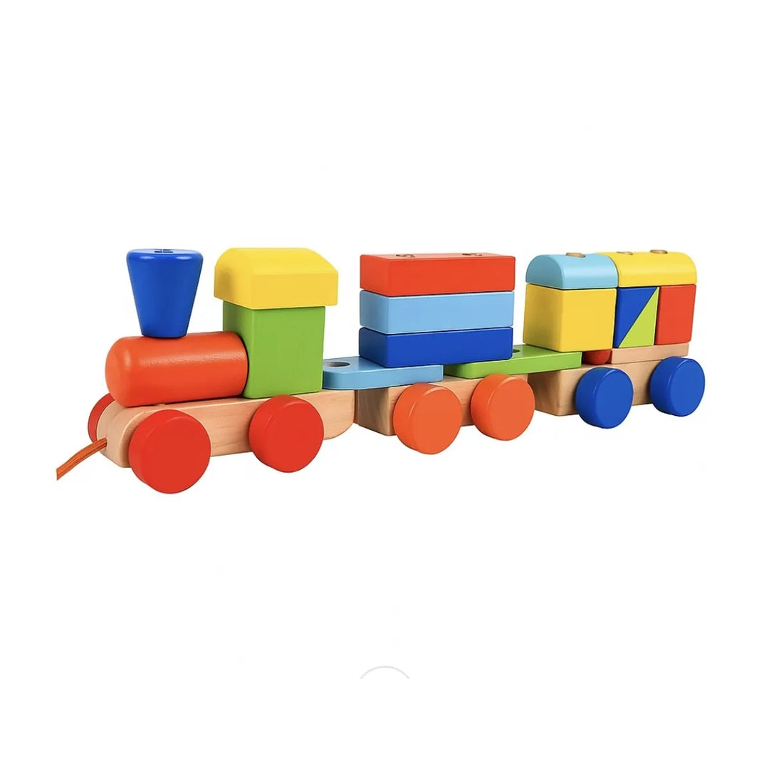 Juego Didáctico Tren De Madera Colores Para Niños