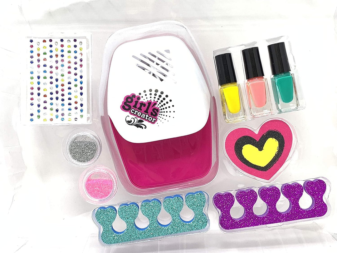 Set Nail Glam Salon Decoración De Uñas  Para Niñas