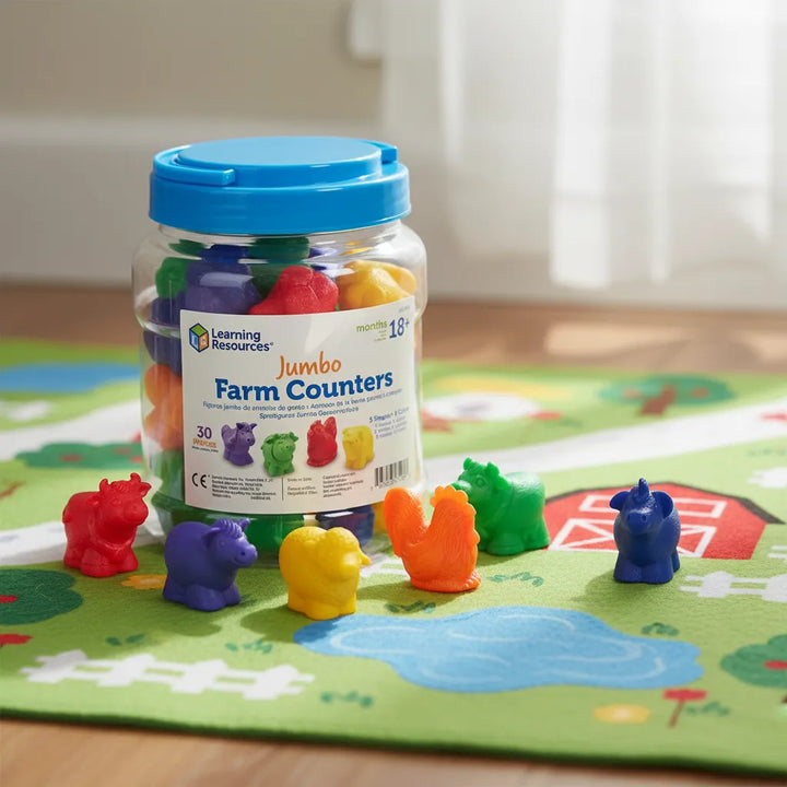Juego Montessori Animales De La Granja Jumbo