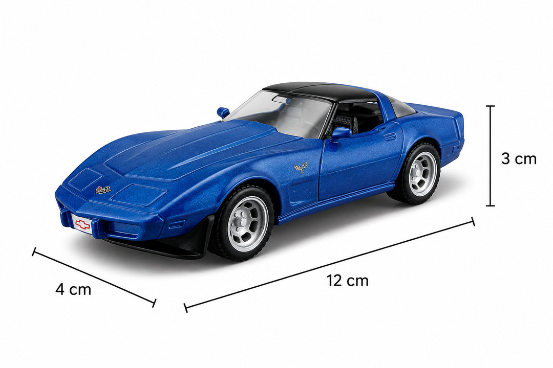 Carros Coleccionable A Escala 1/36 Chevrolet Corvette Azul