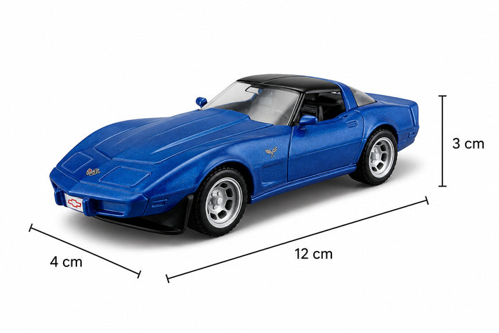 Carros Coleccionable A Escala 1/36 Chevrolet Corvette Azul