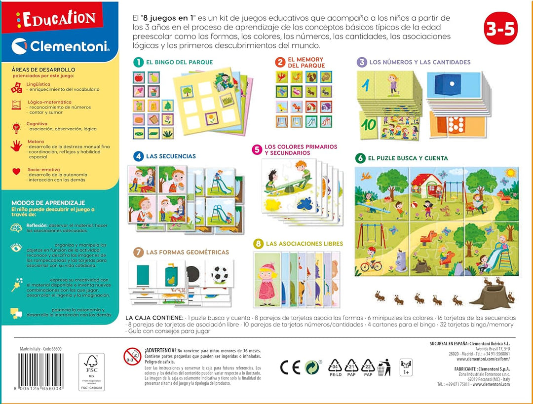 Juego Didáctico 8 Actividades Para Niños