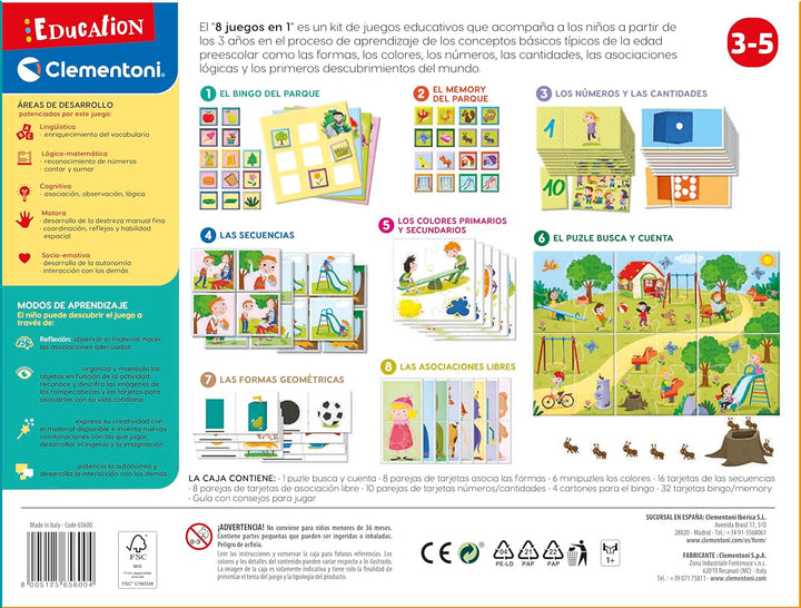 Juego Didáctico 8 Actividades Para Niños