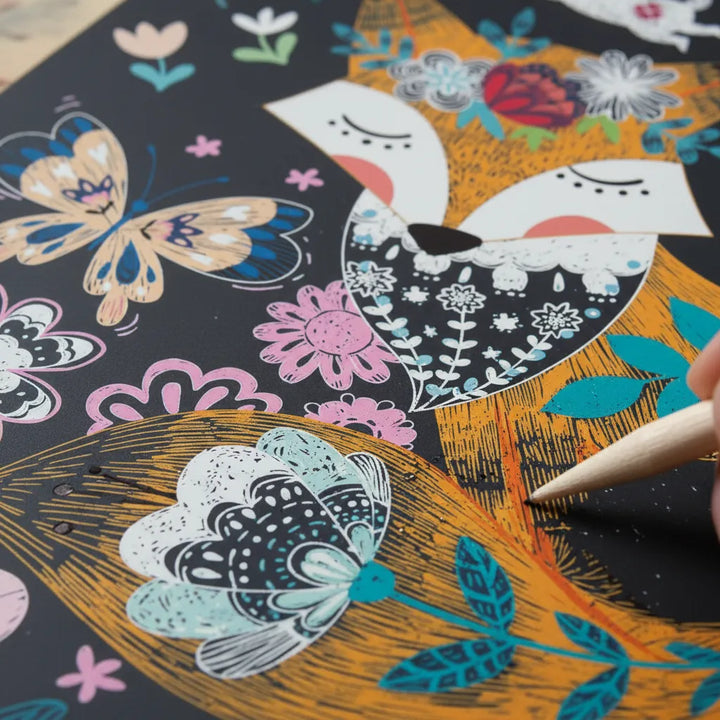 Set De Arte Y Manualidades Libro Para Raspar Jardin Secreto