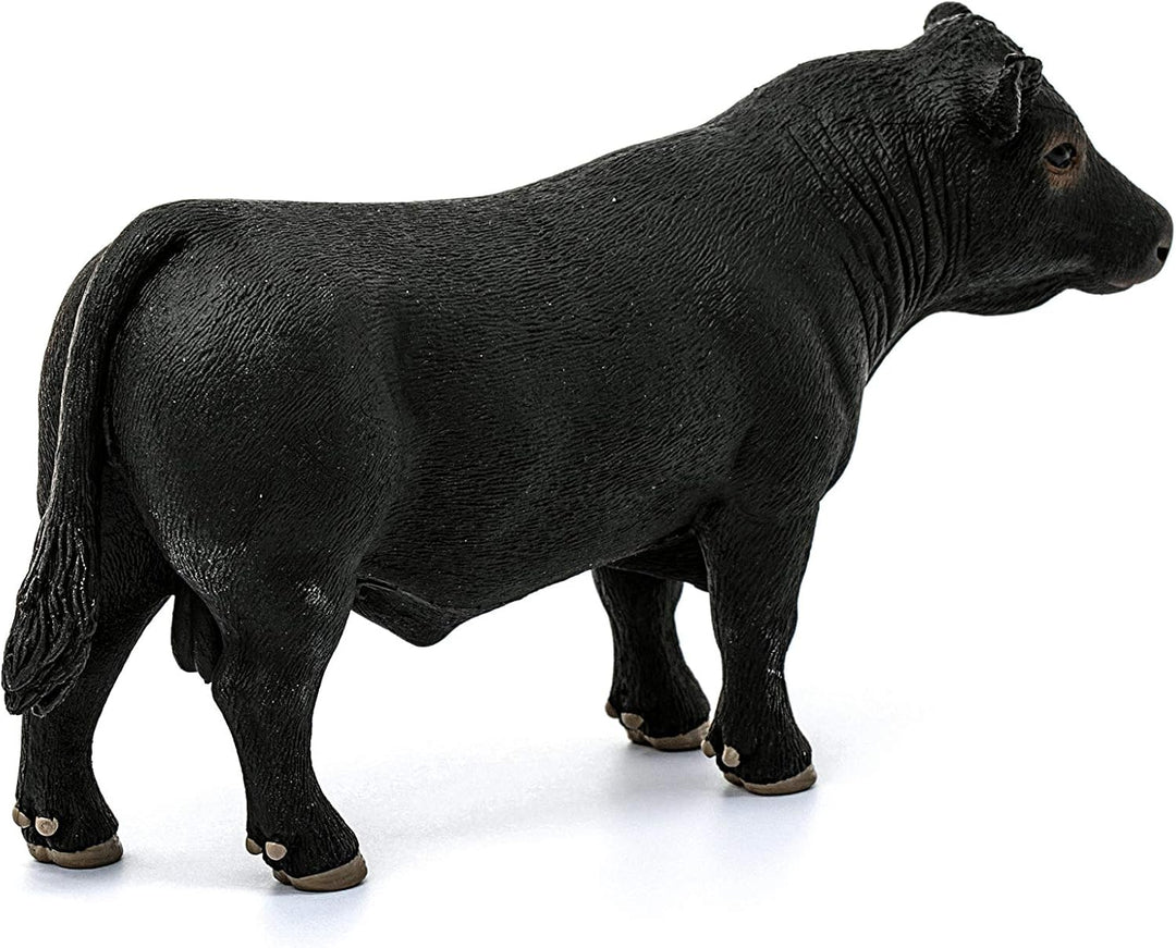 Figura Animales Toro Angus Pintada A Mano