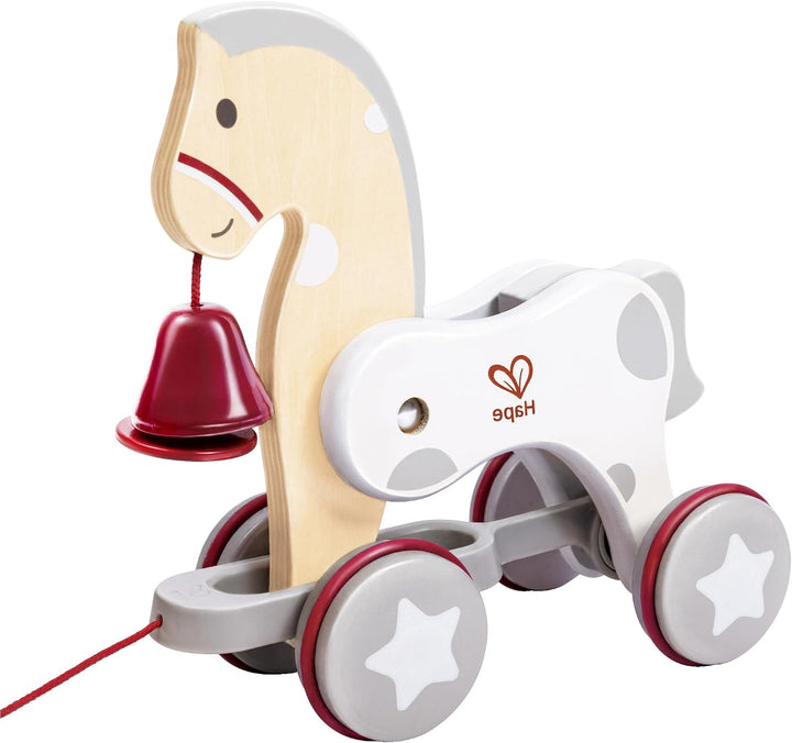 Juguete Motricidad Pony de Arrastre Hape Madera Para Niños