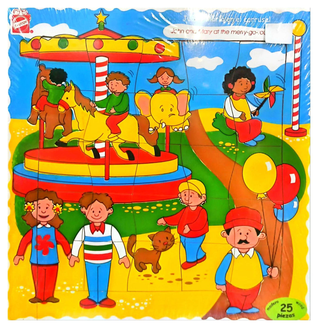 Rompecabezas De Madera El Carrusel Para Niños