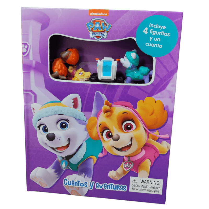 Libro Infantil Paw Patrol Con 4 Figuras Niños