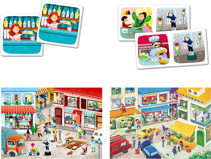 Juego Rompecabezas Y Domino Profesiones 2 En 1 Niños