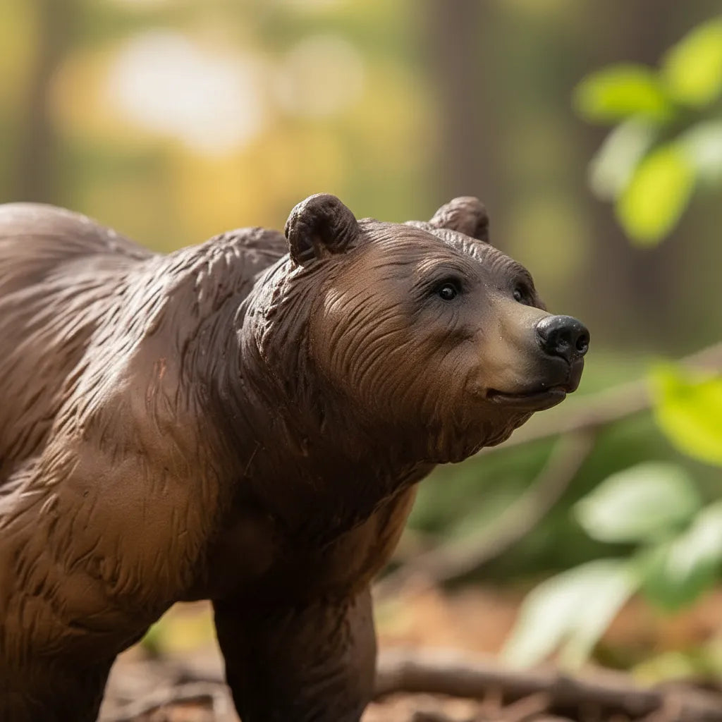 Figura Animales Oso Pirineo Pintado a Mano