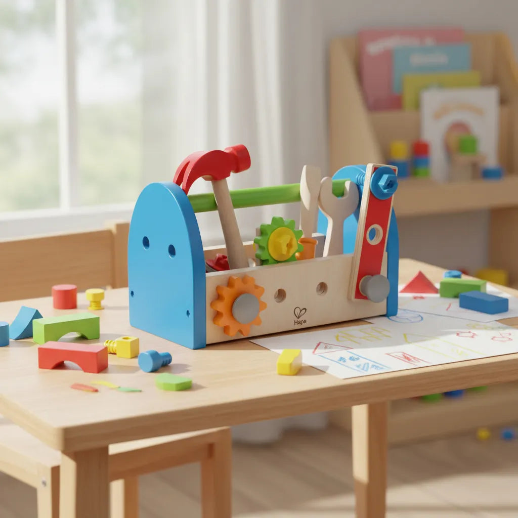 Caja De Herramientas Madera para Niños