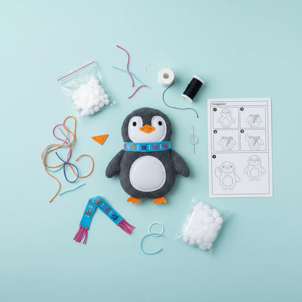 Set De Arte Y Manualidades pingüino Tejidos
