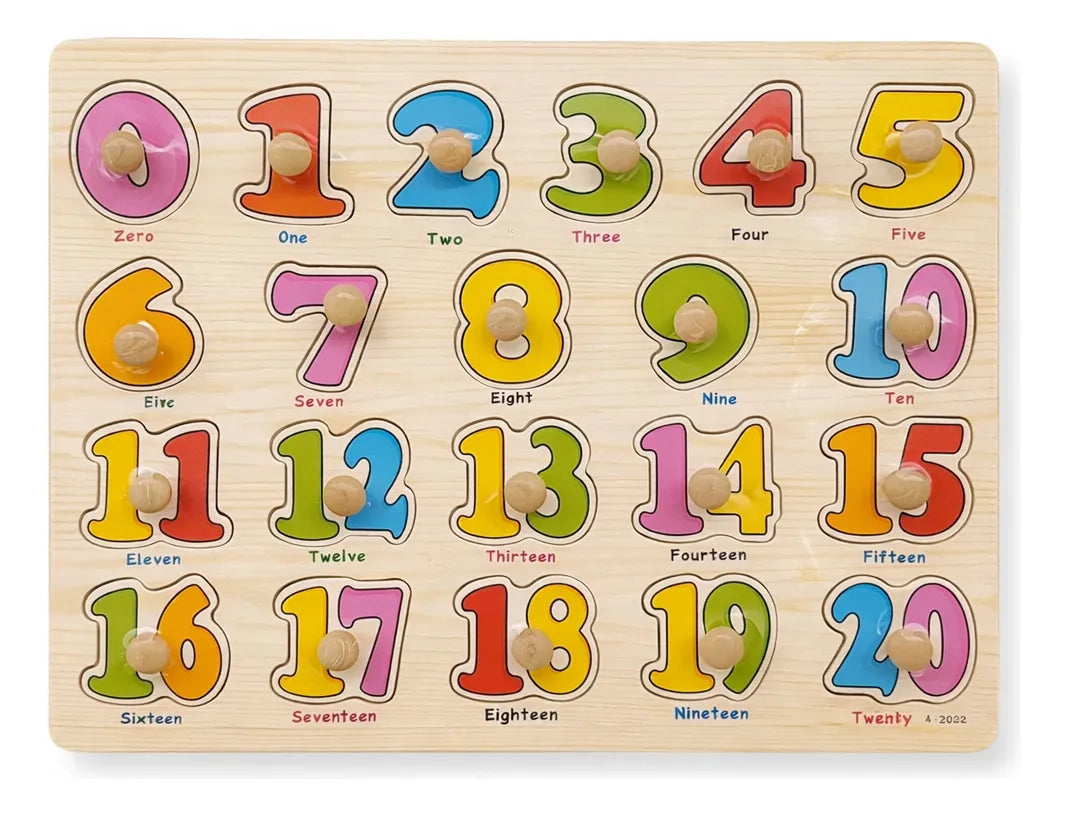 Rompecabezas Números De Madera Para Niños