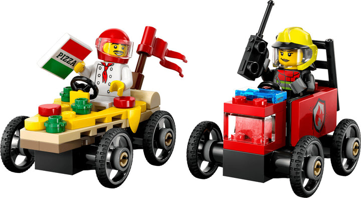 Juego Lego Original City Pizza Vs Camión De Bomberos Niños
