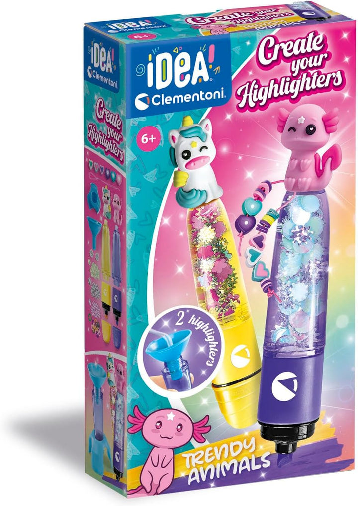 Juego Kit Crea Resaltadores Animales Fantásticos Para Niños