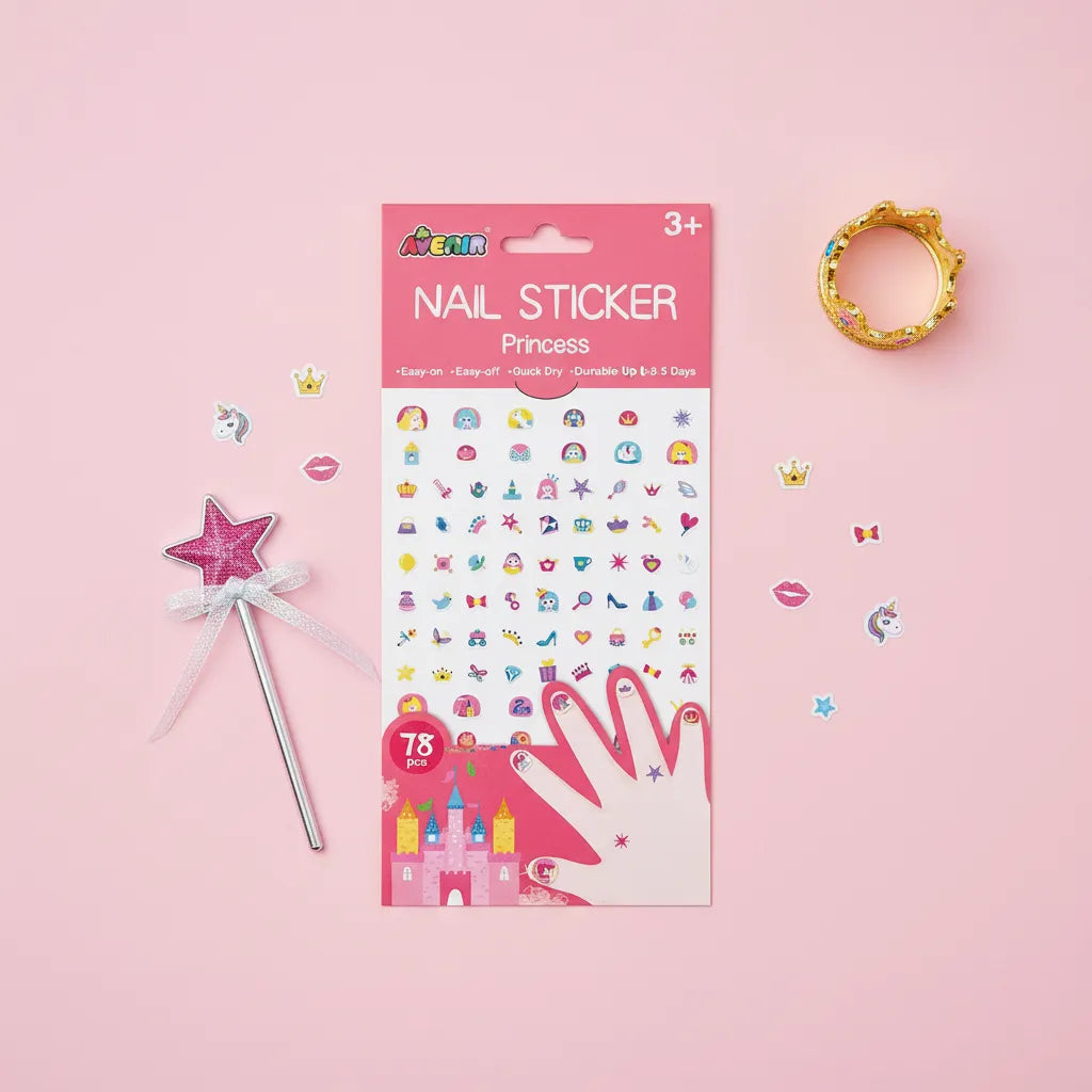 Set De Arte De Stickers Para Uñas Princesas