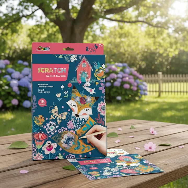 Set De Arte Y Manualidades Libro Para Raspar Jardin Secreto