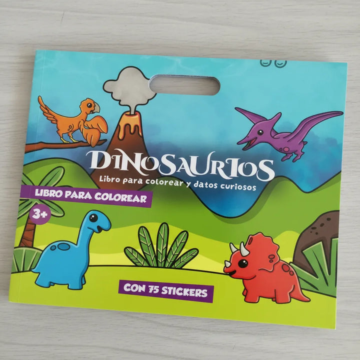 Libro Para Colorear Con Sticker Dinosaurios Para Niños