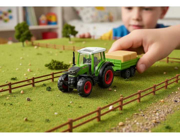 Tractor a escala Massey Ferguson verde