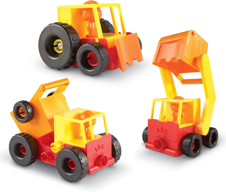 Juego De Construcción Vehículos 1 2 3 Para Niños