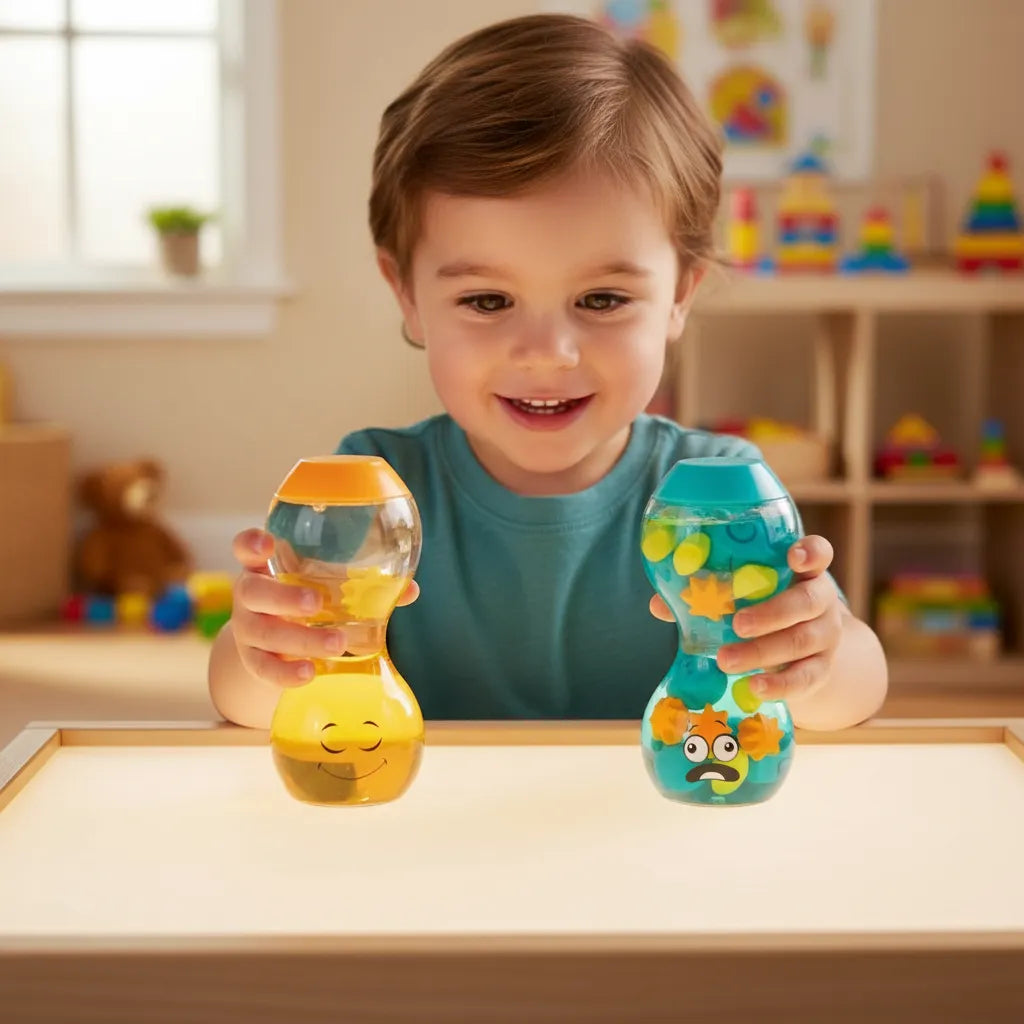 Juego Botellas Sensorial Emocional Para Niños