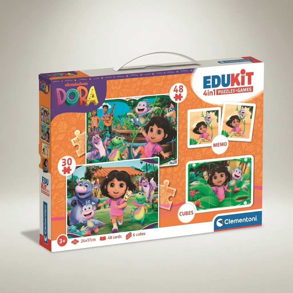 Juego 4 En 1 Dora La Exploradora Memoria Para Niños Niñas