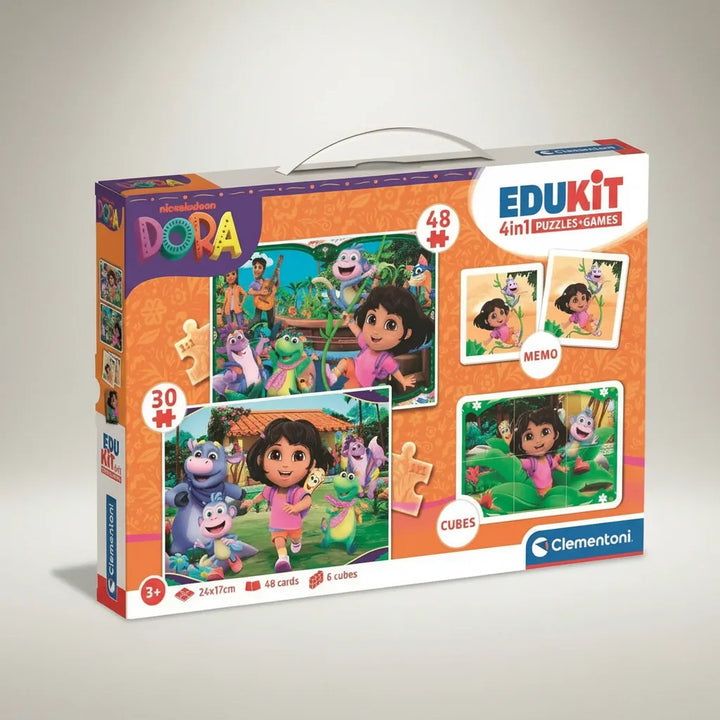 Juego 4 En 1 Dora La Exploradora Memoria Para Niños Niñas