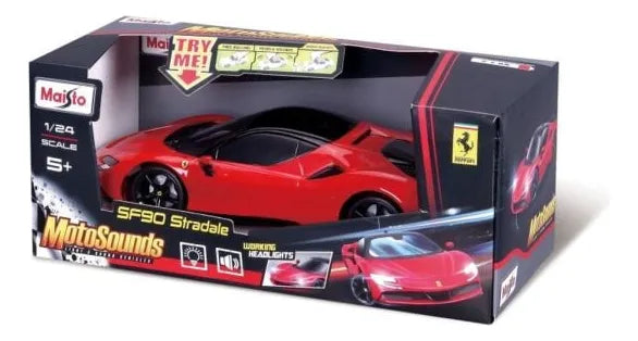 Carro A Escala Ferrari Sf90 Con Luces y Sonido