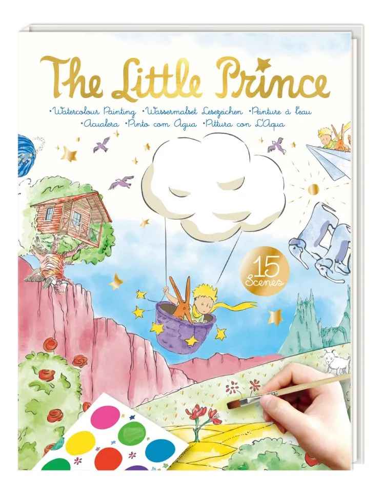 Libro De Acuarela El Principito Con Pincel Niños